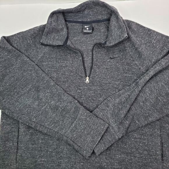 Nike Sweaters - Nike Gray Therma-FIT 1/4 Zip Pullover Size Small Charcoal Heathered Training Top